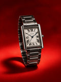 Oh Shift Classic watch with rectangular case and stainless steel bracelet